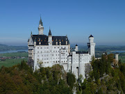A view of Neuschwanstein Castle from MarienBrucke Bridge.