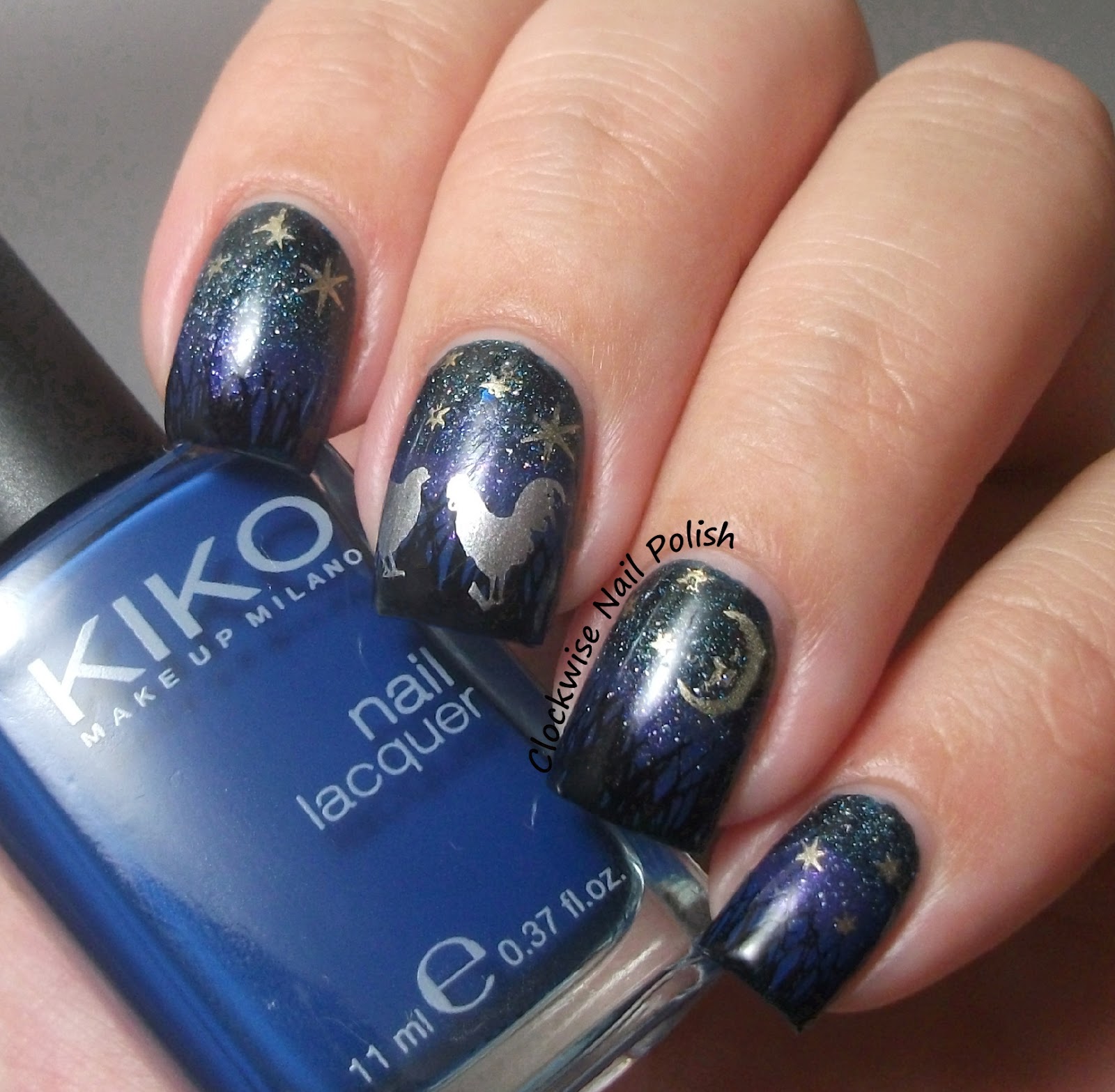 The Clockwise Nail Polish piCture pOlish Hope & Chickens in the Moonlight