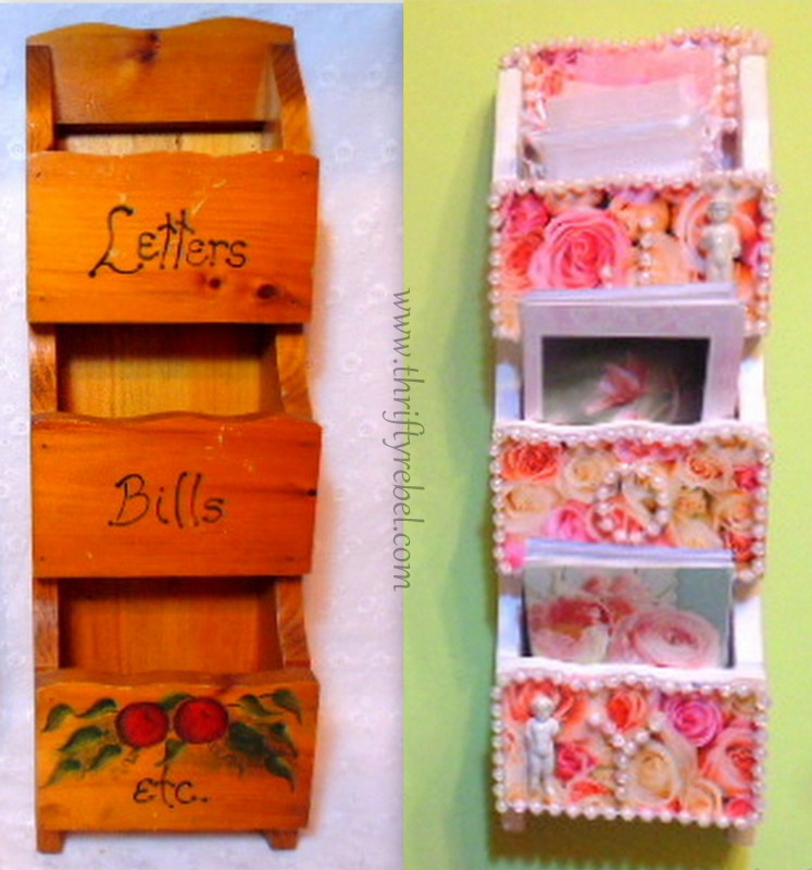 Letter Holder Makeover Thrifty Rebel Vintage