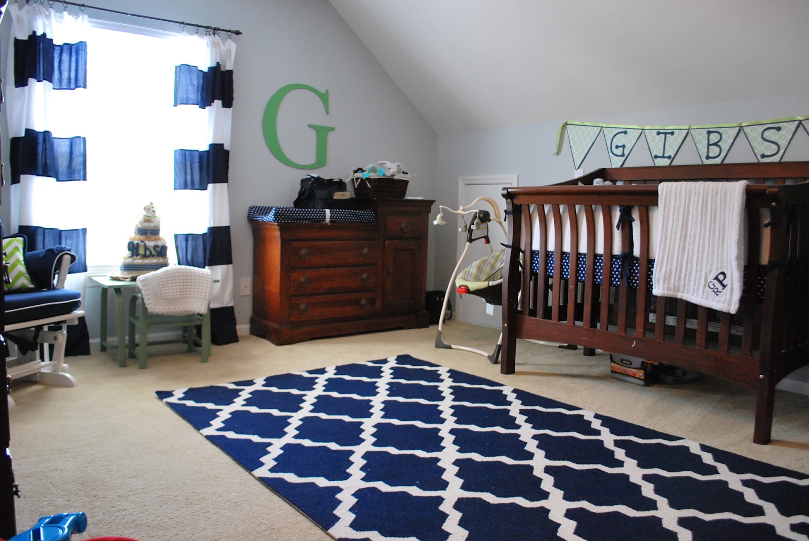 Faith's Place Finally...BABY BOY Navy/White/Gray NURSERY REVEAL