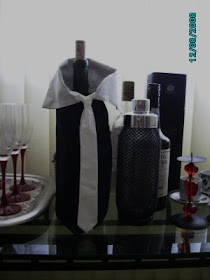decoração de garrafa com tecido