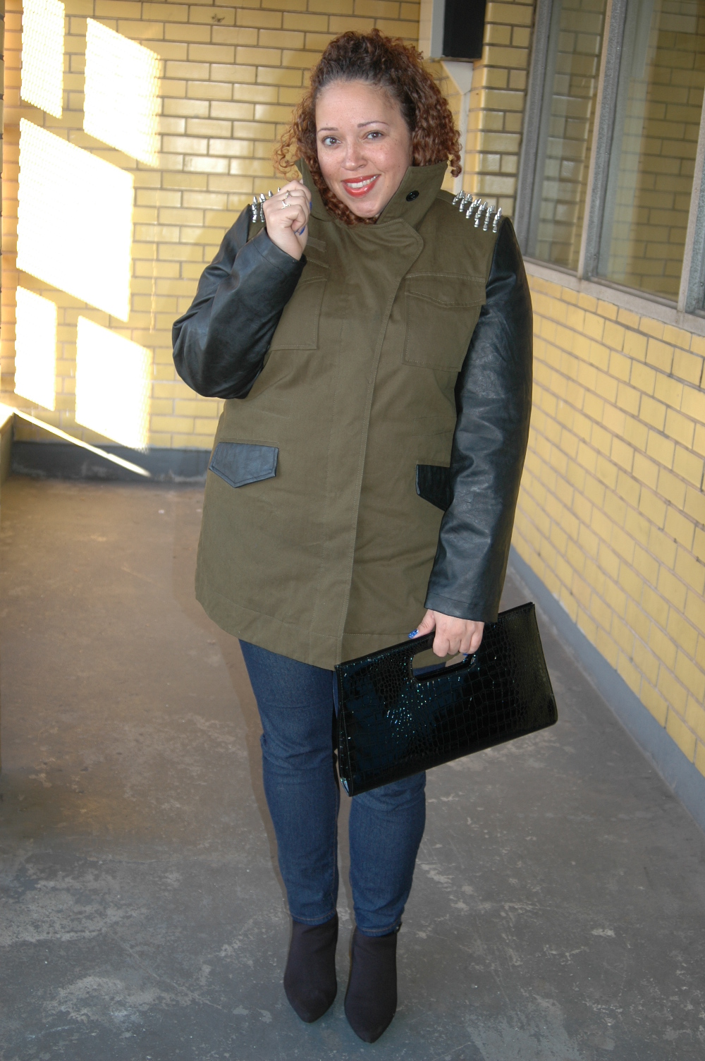 The Highly Coveted ASOS Curve Military Jacket with Studded Shoulders