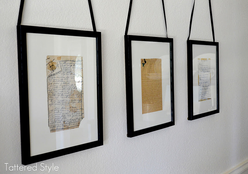 Tattered Style Framed Recipes / DIY Tutorial