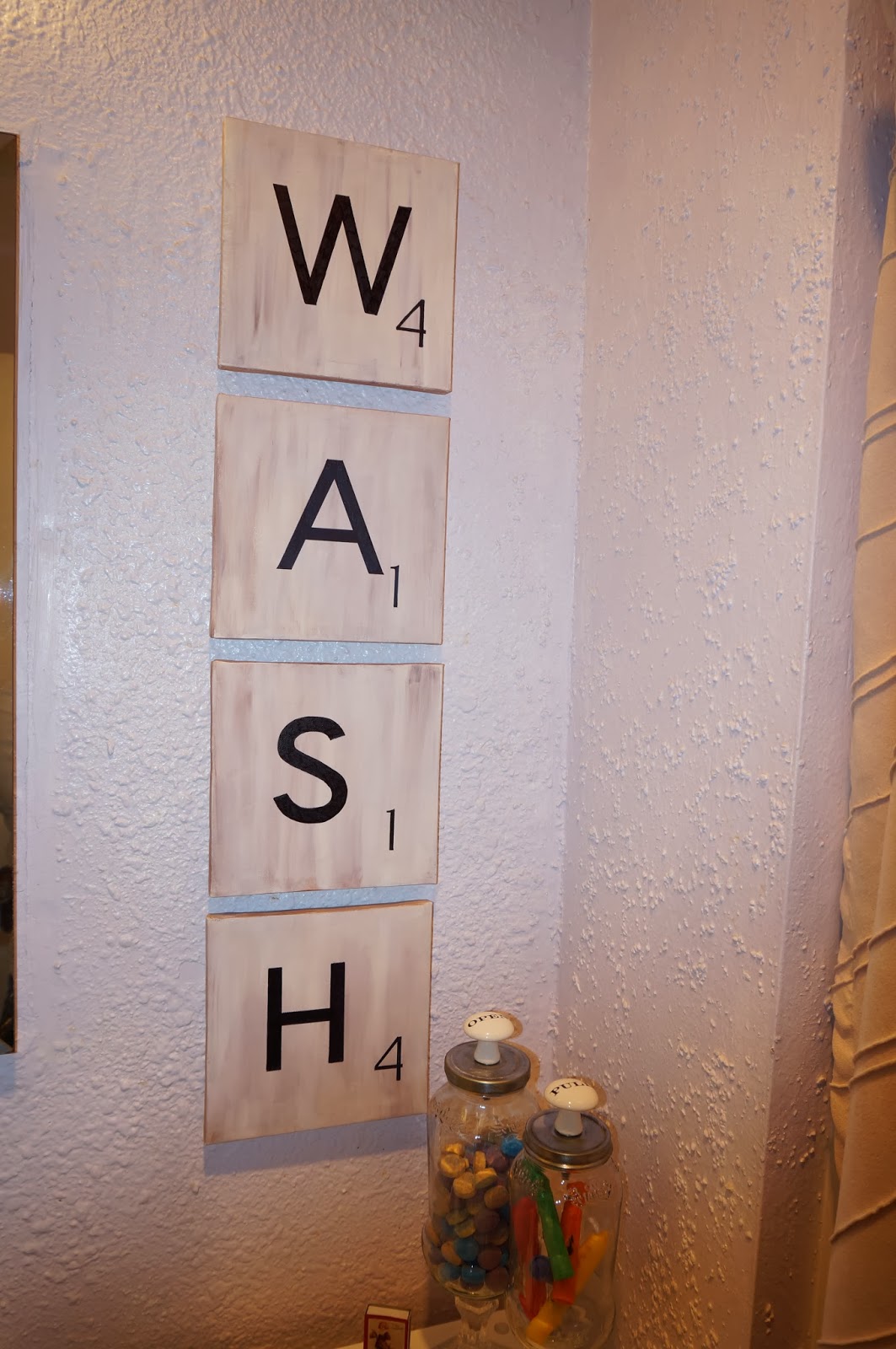 DIY bathroom sign