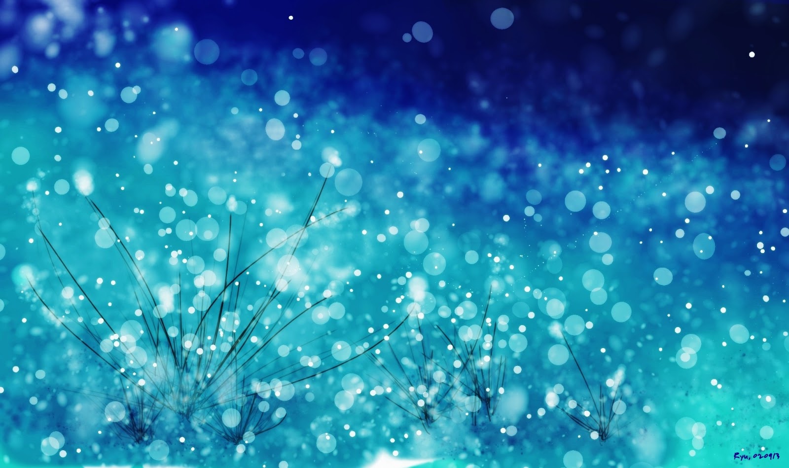 Pencil, Paper, Palette: Blue Rain