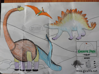 kids colouring in project at giraffe gunwharf quays