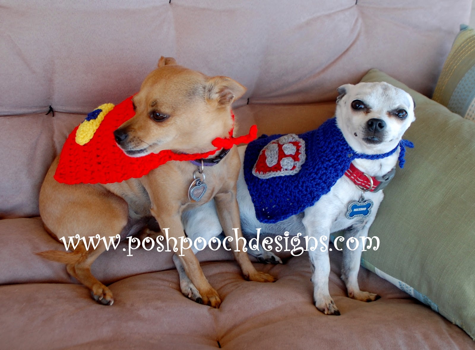 Posh Pooch Designs Dog Clothes Super Hero Dog Cape Free Crochet Pattern Posh Pooch Designs