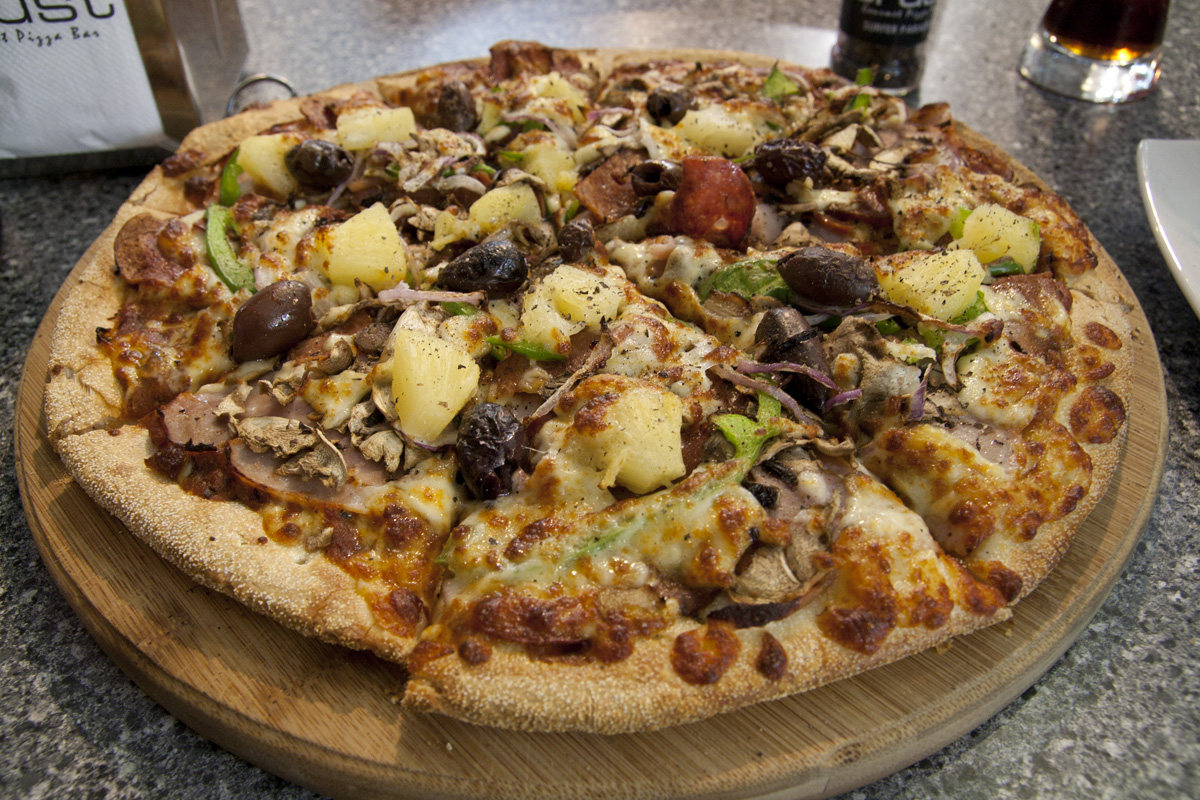 PawPrints in Pizza Sauce Crust Gourmet Pizza Bar Gold Coast