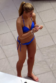 Amy Willerton blue bikini Brisbane
