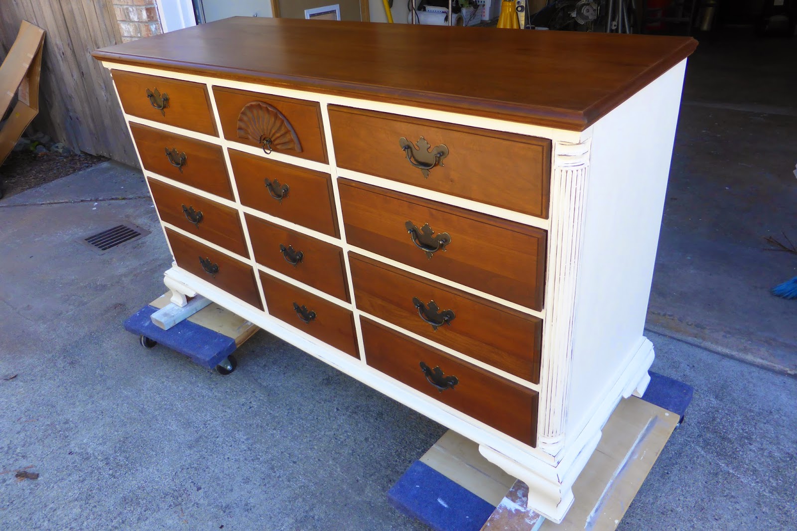 Sweetly Chic Classy White and Cherry Dresser