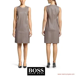 Queen Letizia Style HUGO BOSS Dress and ADOLFO DOMINGUEZ Sandals