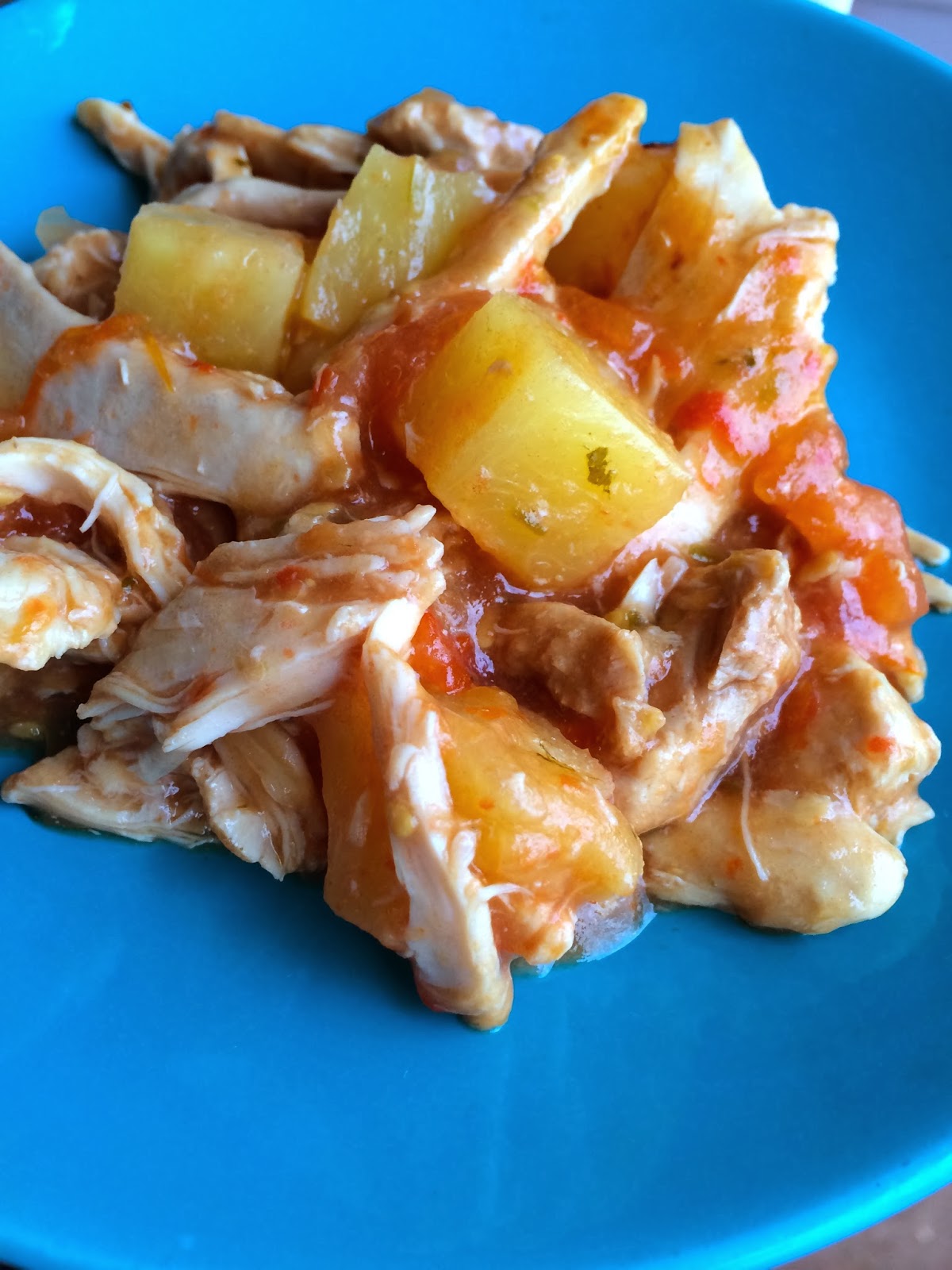The Hungry Lightweight Pineapple Salsa Chicken (Crock Pot Recipe)