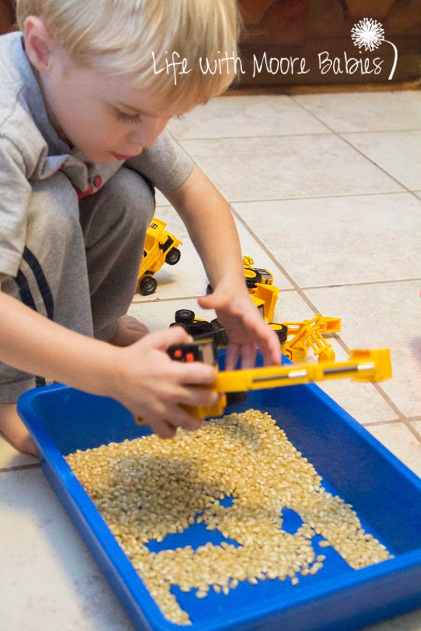 Corn Sensory Bin Challenge Life with Moore Babies