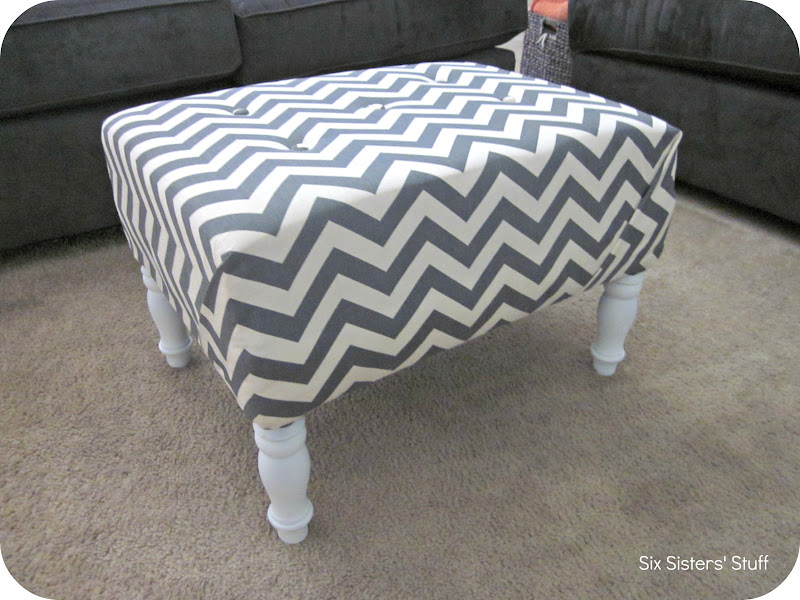 How to reupholster a simple footstool
