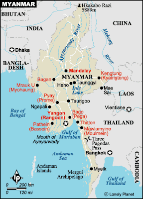 Myanmar Map Political Regional