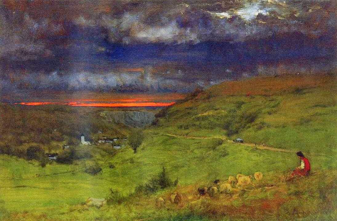 Étretat coucher de soleil Arte!: American landscapes: George Inness