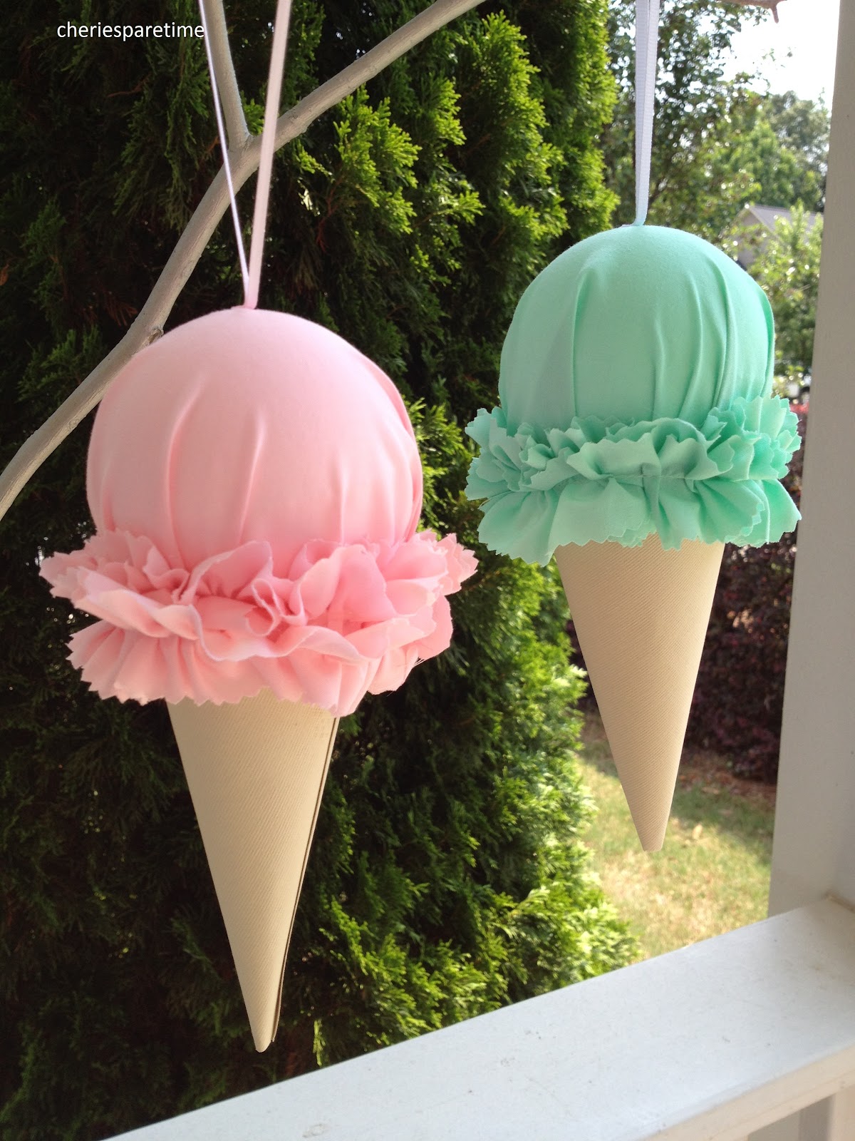 cheriesparetime Fabric Ice Cream Cones