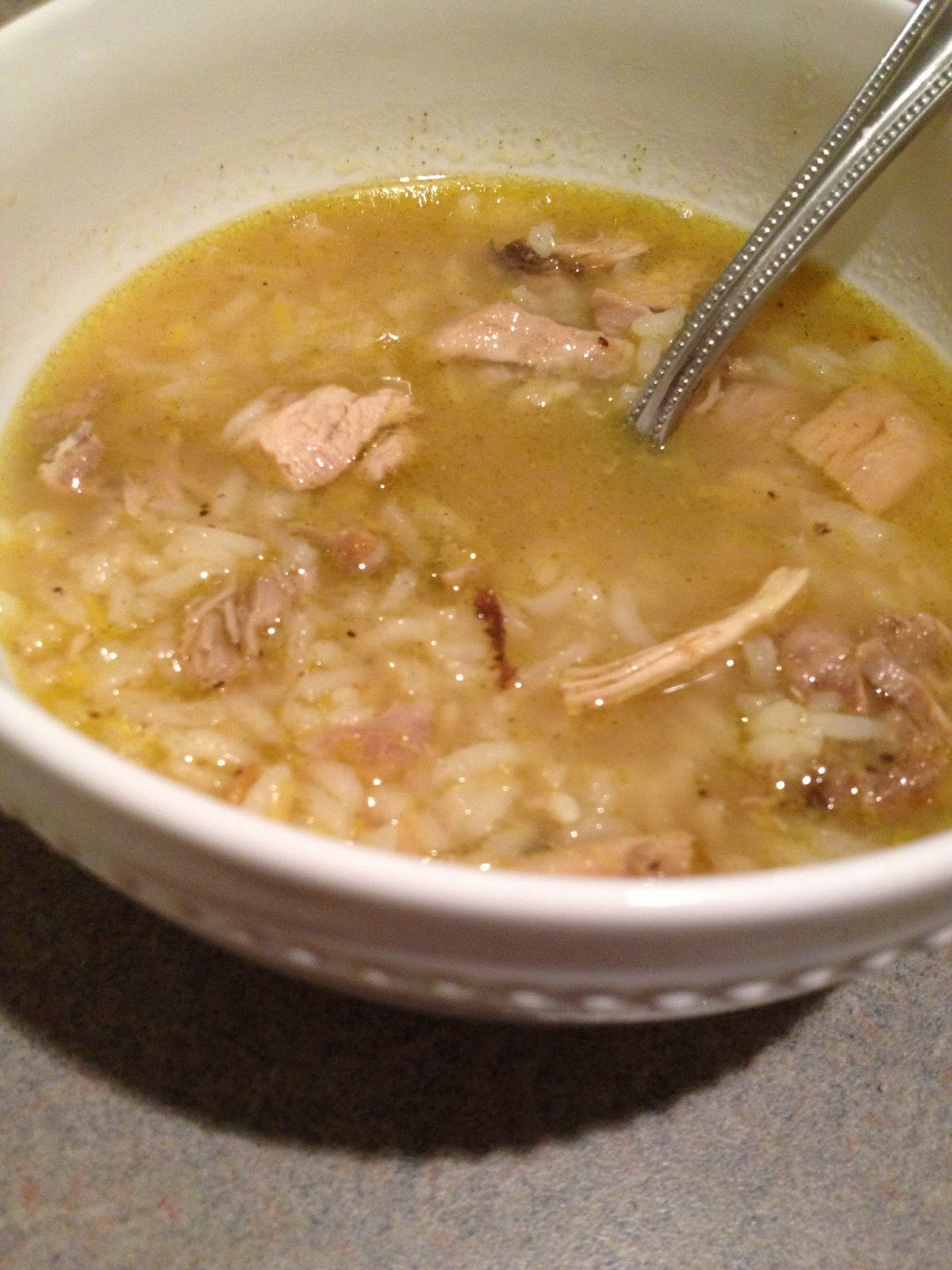 Gingerlocks' Kitchen Greek Chicken and Rice Soup