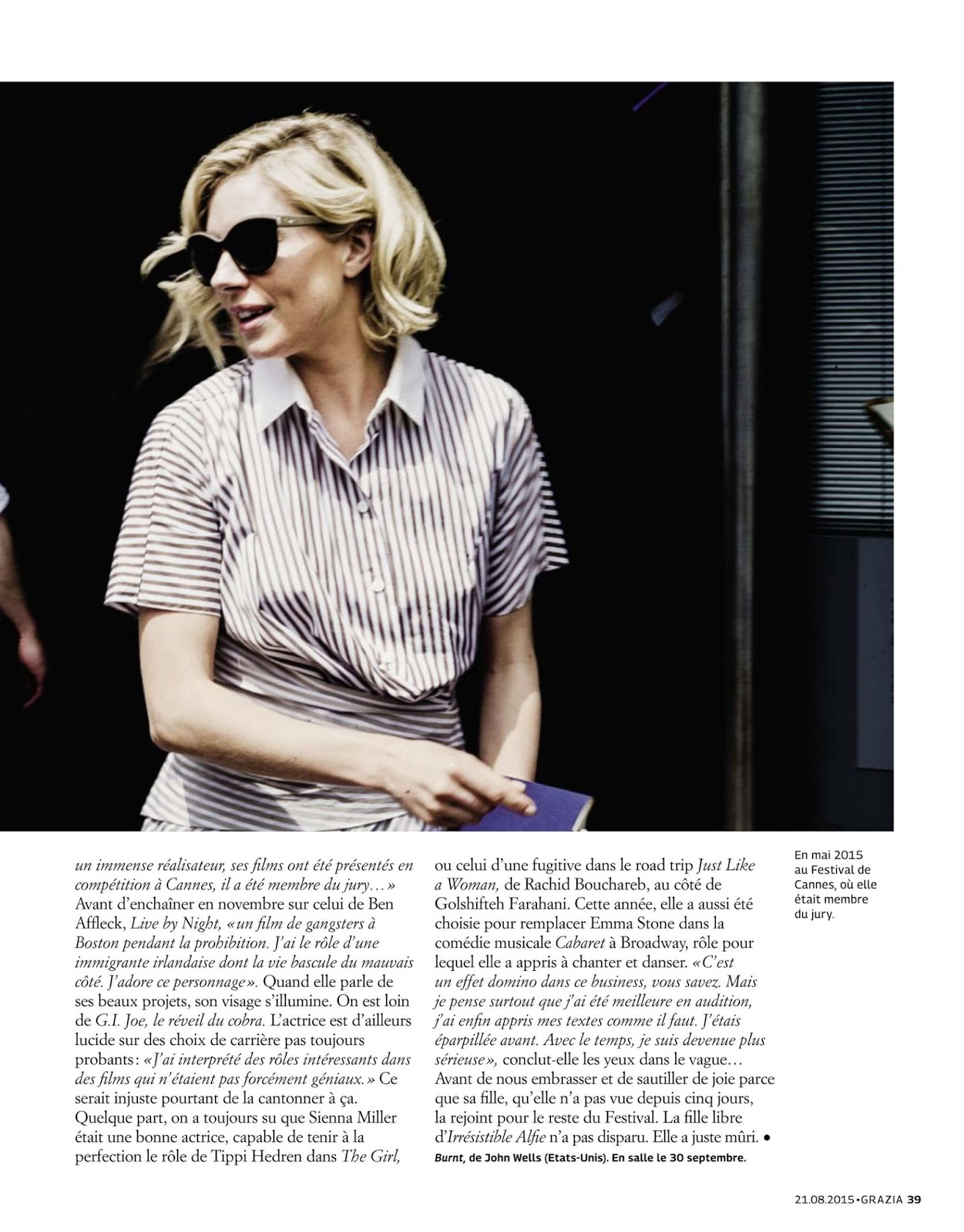 Arts Cross Stitch: Actress, Model @ Sienna Miller - Grazia France
