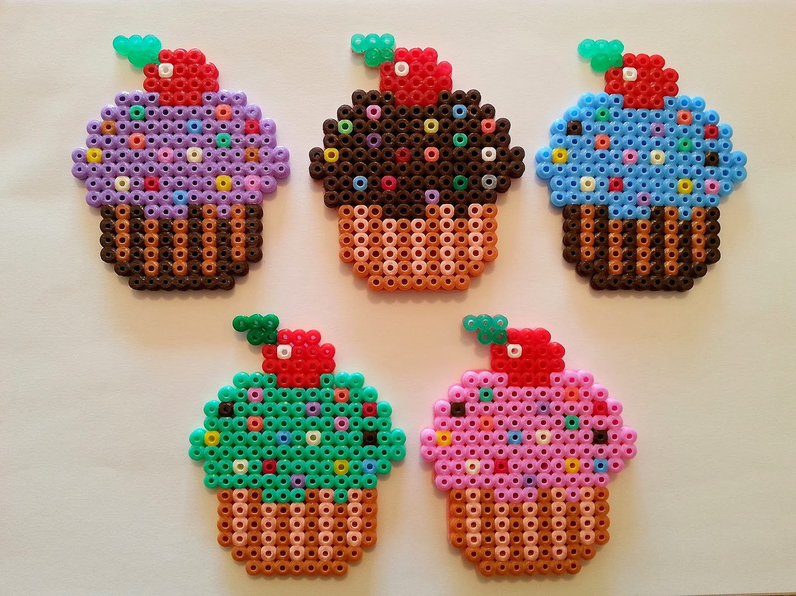 Flores de Celofán Cupcakes Hama Beads