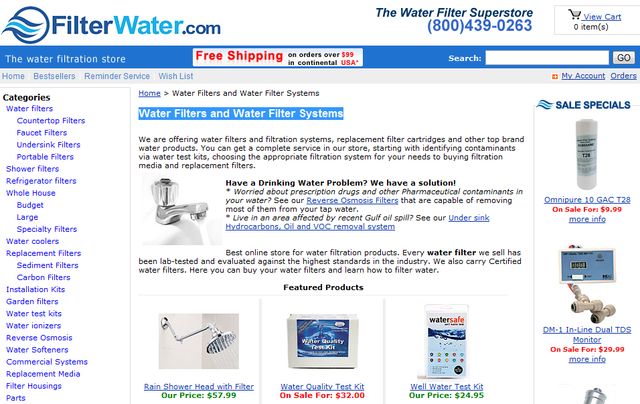Water Filters and Water Filter Systems