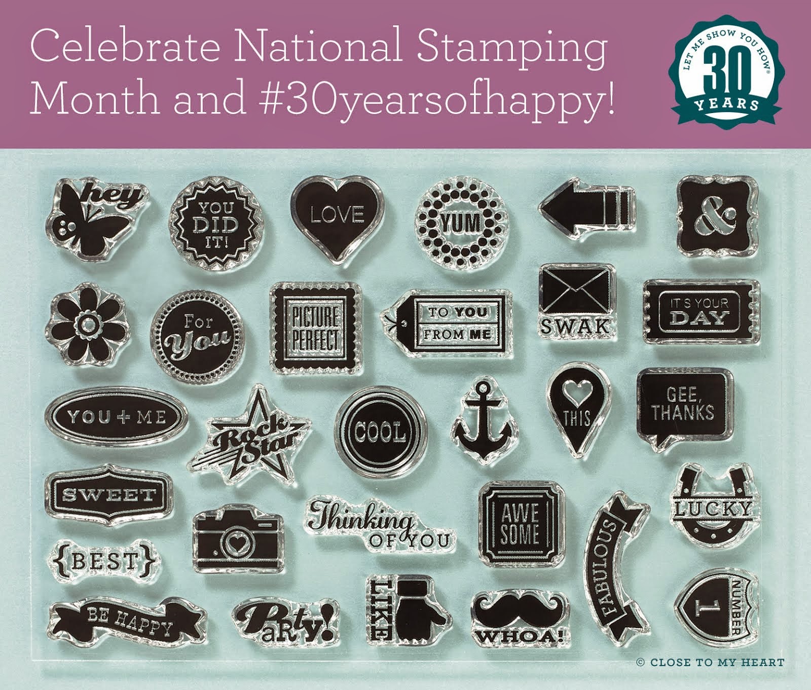 Celebrating #30yearsofhappy Stamp Set