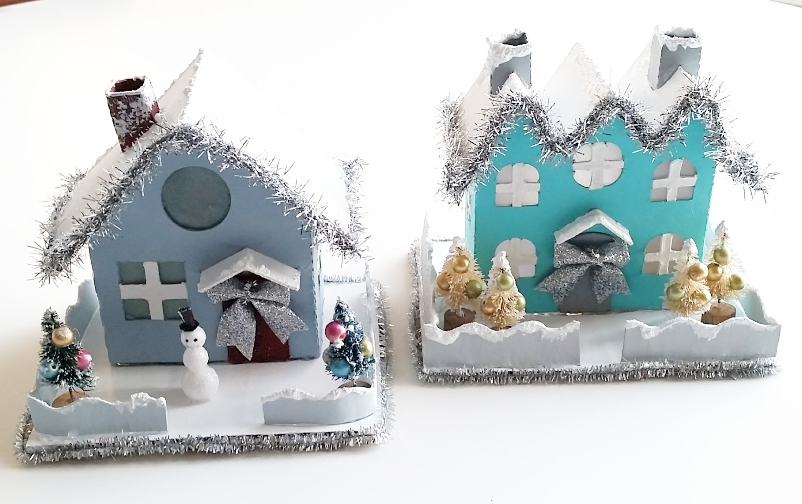 GET CRAFTY DIY Glitter Christmas Houses Brooklyn Designs