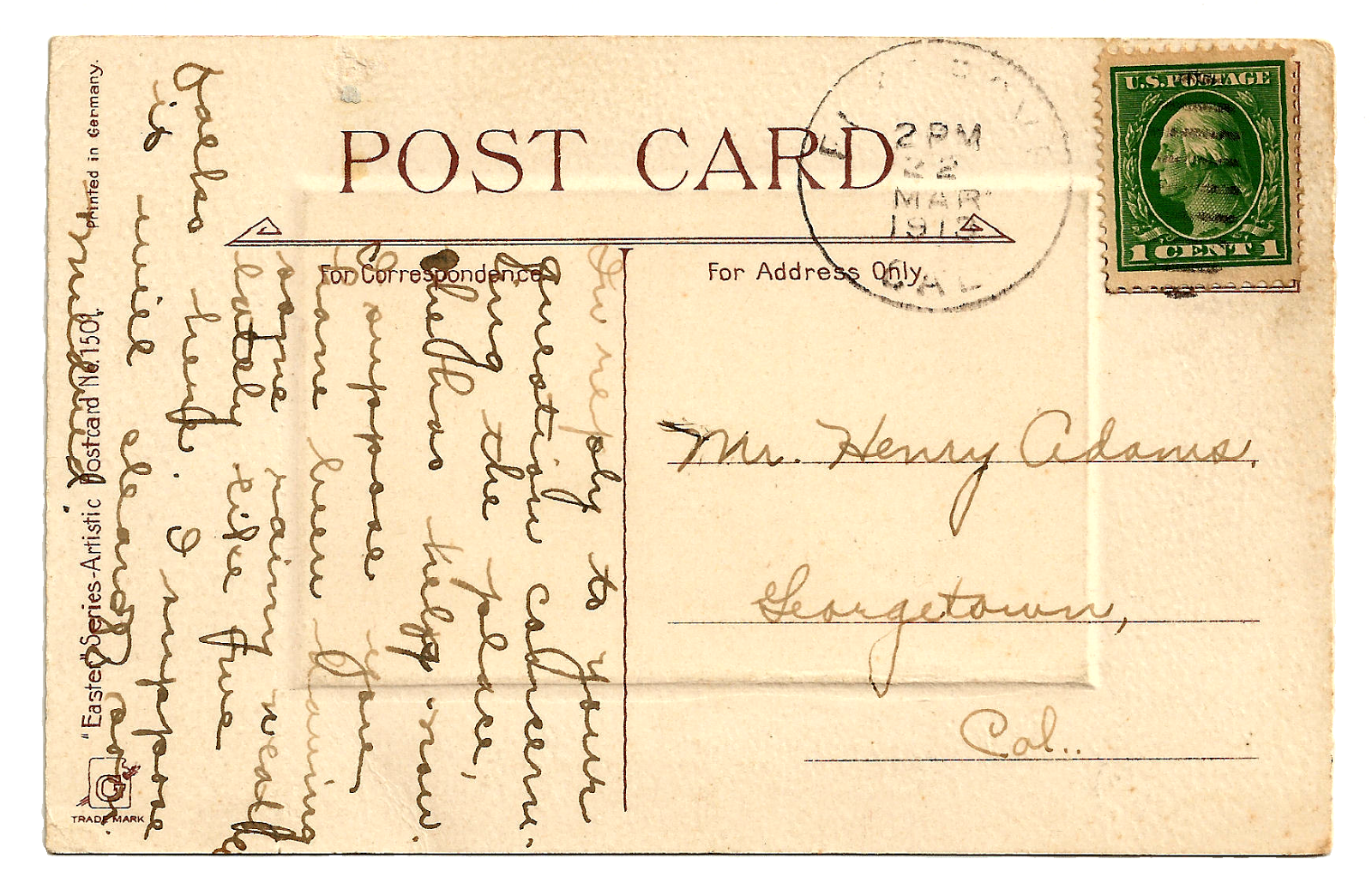 Antique Images Vintage Digital Post Card Back Clip Art Background