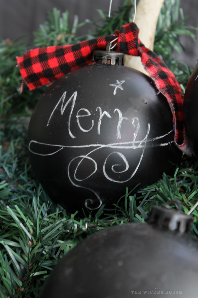 DIY Chalkboard Christmas Ornaments The Wicker House