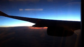sunrise on an airplane