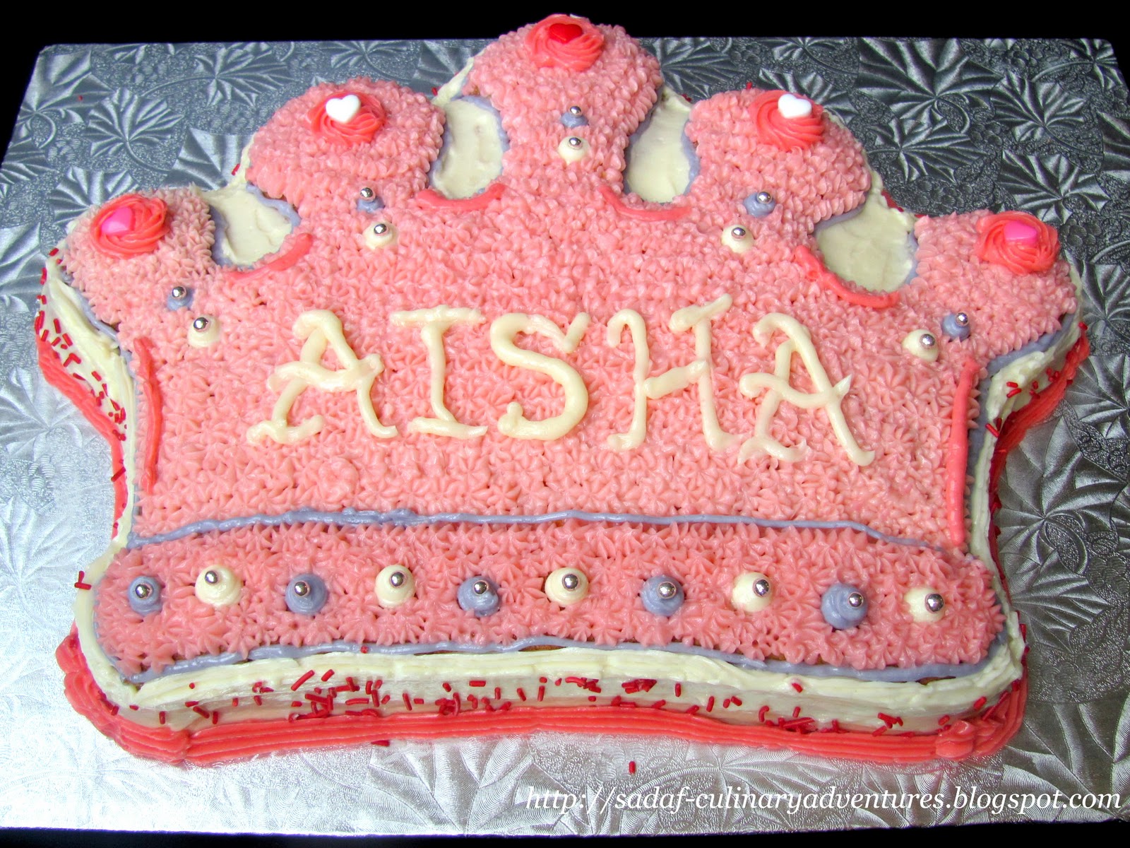 My Culinary Adventures Crown Cake (White Cake with Swiss Meringue