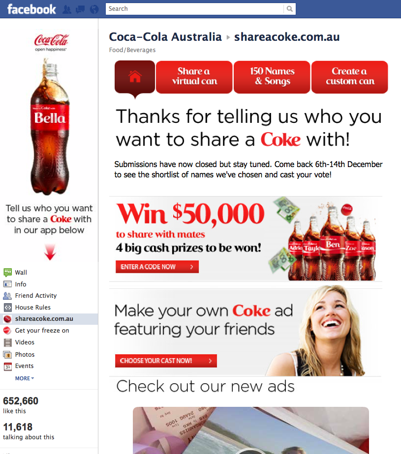 marketing, advertising, communications CocaCola’s Australian Campaign