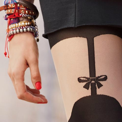 Harisnyanadrág harisnyatartót imitáló mintával - 2013 nyári harisnya divat Calzedonia 2013 Harisnyanadrág harisnyatartót imitáló mintával - 2013 nyári harisnya divat Calzedonia 2013