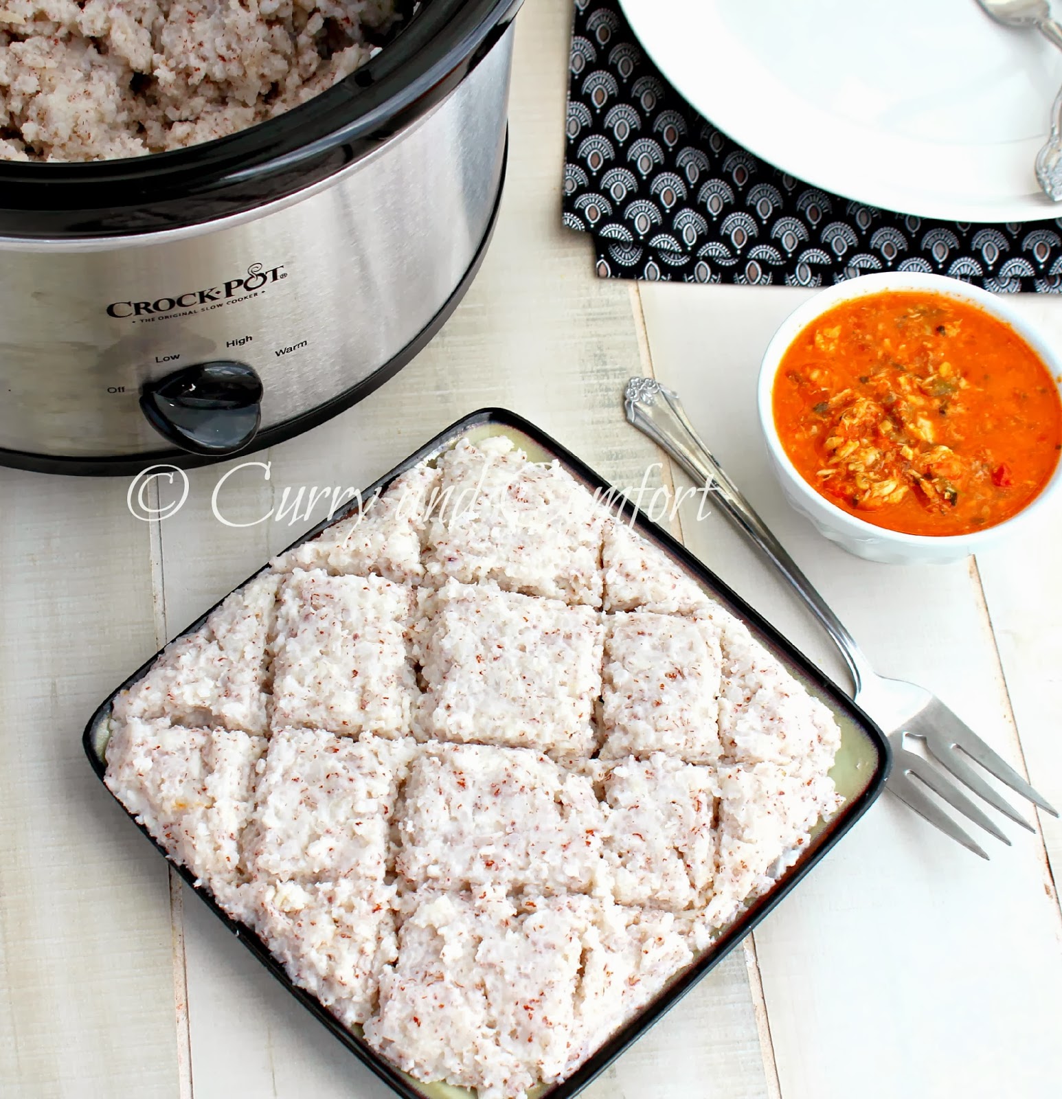 Kitchen Simmer: Crockpot Creamy Savory Coconut Rice (Sri Lankan Kiri Bath)  #crocktoberfest2013