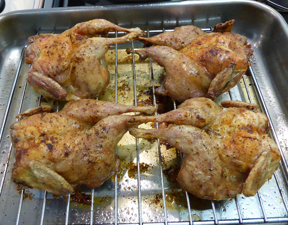 Living the life in SaintAignan Cooking quail — « Cailles aux petits