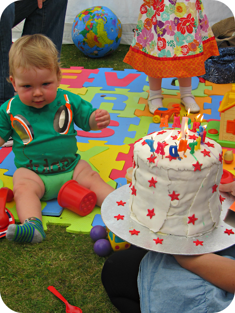 first birthday cake, rainbow cake