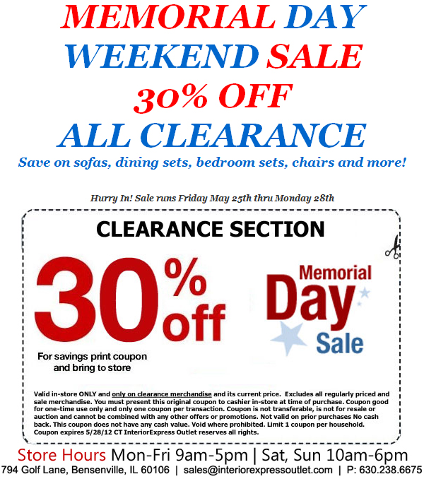 Chicago Furniture Interior Express Outlet Blog Memorial Day