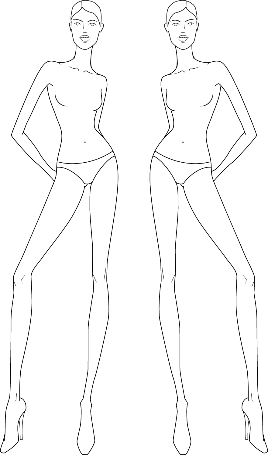 <strong>Fashion Figure</strong> Free Vector Art - (7990 Free Downloads) Fashion drawing figure templates