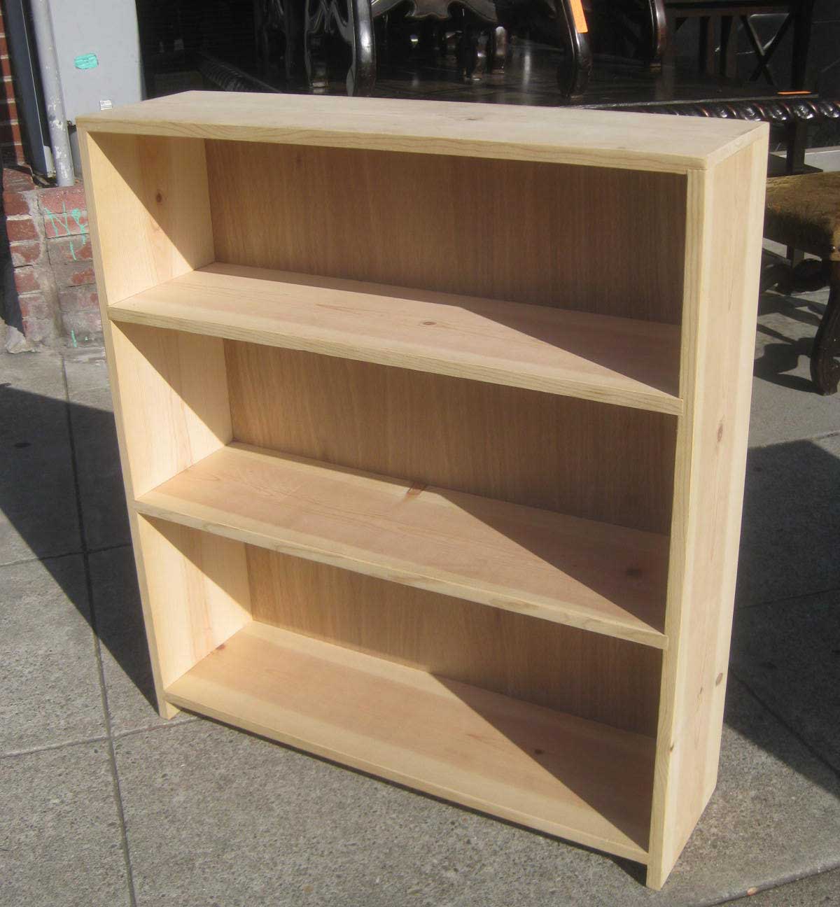 Uhuru Furniture Collectibles Sold Unfinished Pine Bookshelf 45