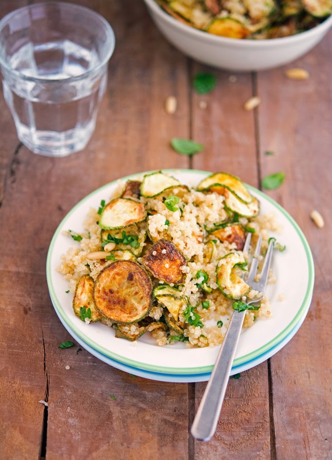 The Iron You Zucchini Chip, Mint and Quinoa Salad with LemonParsley