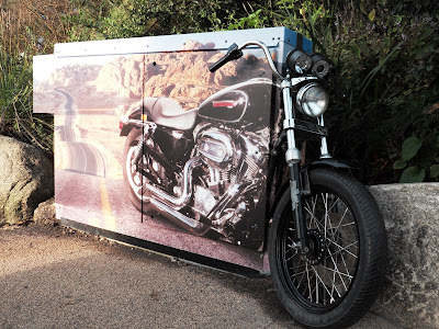 Motor bike artwork at Eden Project