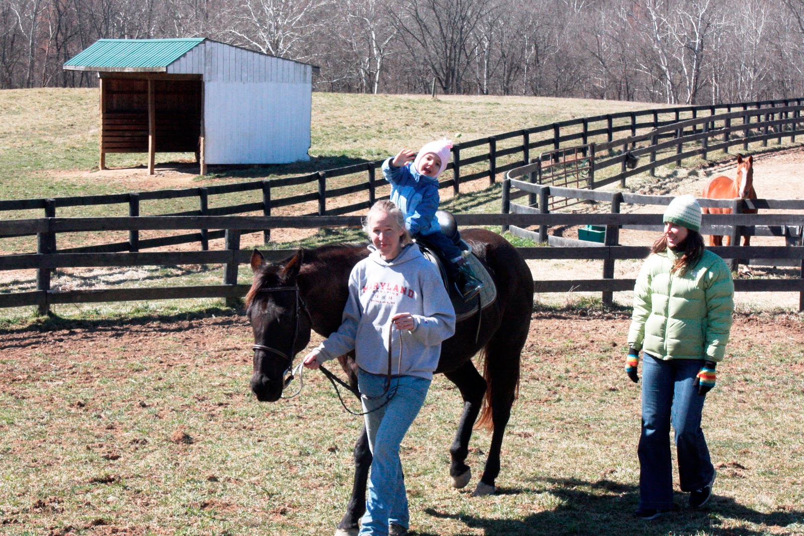 Going Mamarazzi Hannah rides a horse