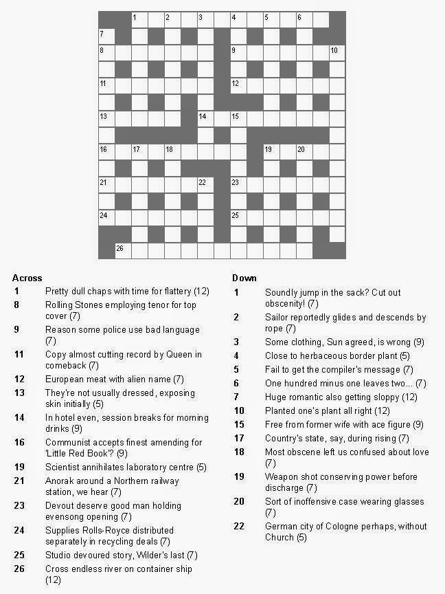National Post Cryptic Crossword Forum Monday February 16 2015 Dt 27586 Bonus Puzzle