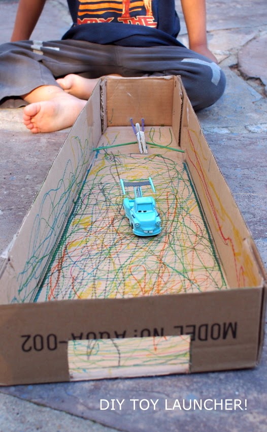 DIY Toy Launcher! Pink Stripey Socks