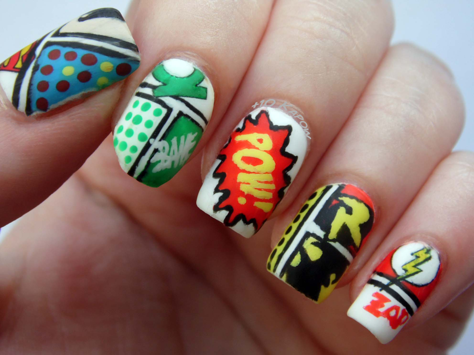 Plus10Kapow Comic Book Nails for FCBD