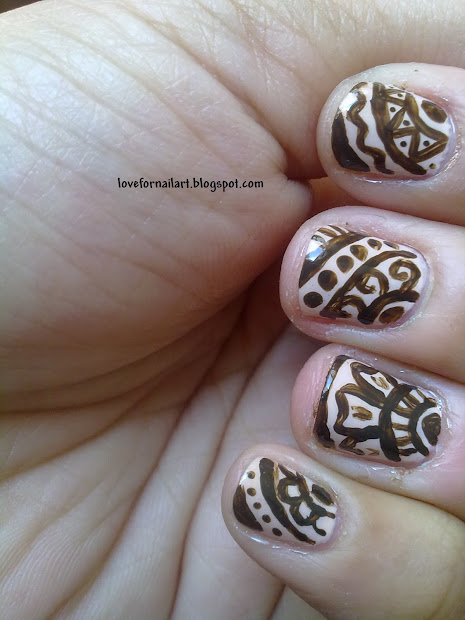 love nail art mehndi henna