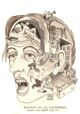 Roommate Schizophrenia - Cartoon - Vladimir Sokolov