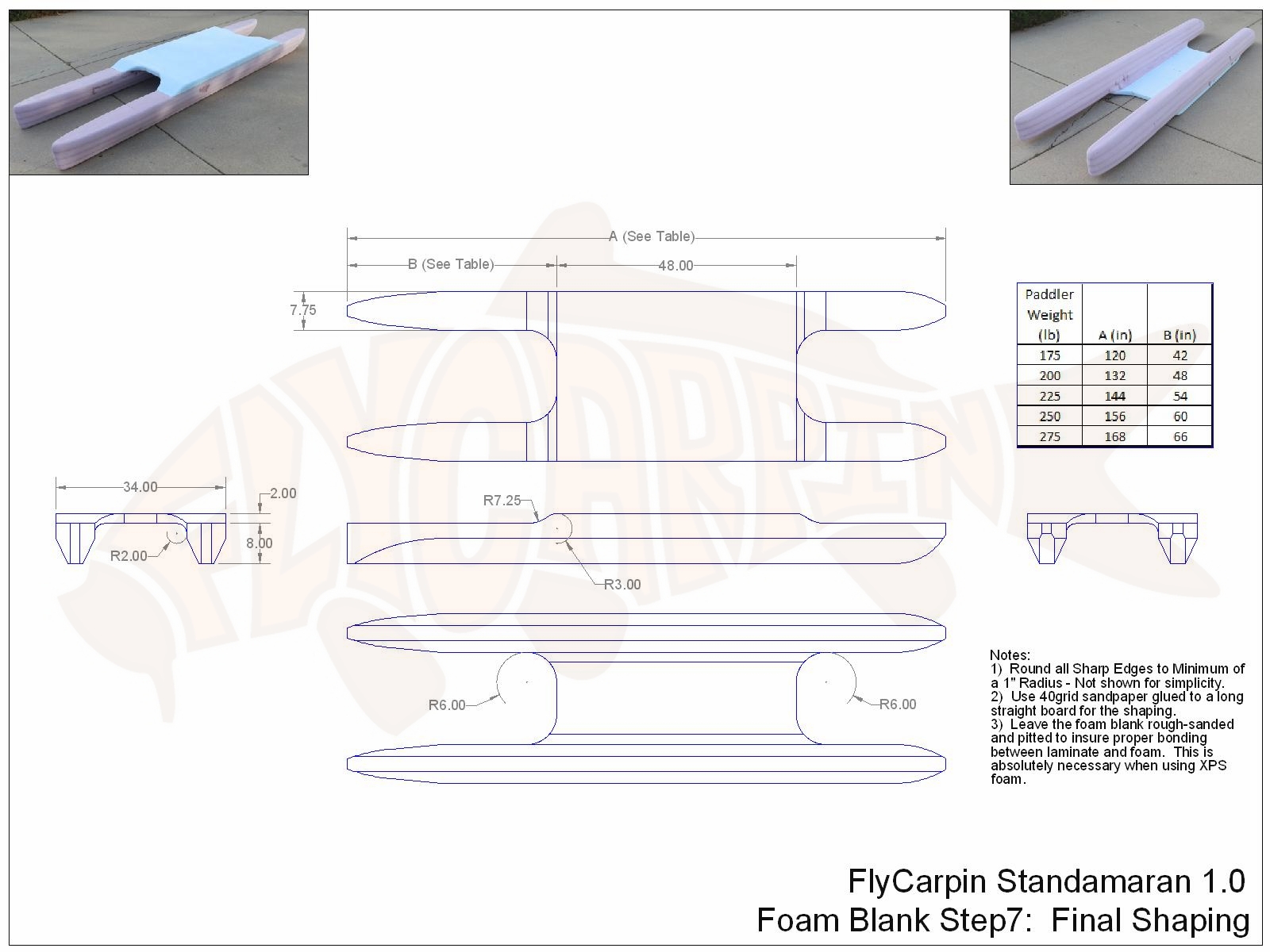 FlyCarpin DIY Standamaran Stand Up Paddleboard Plans