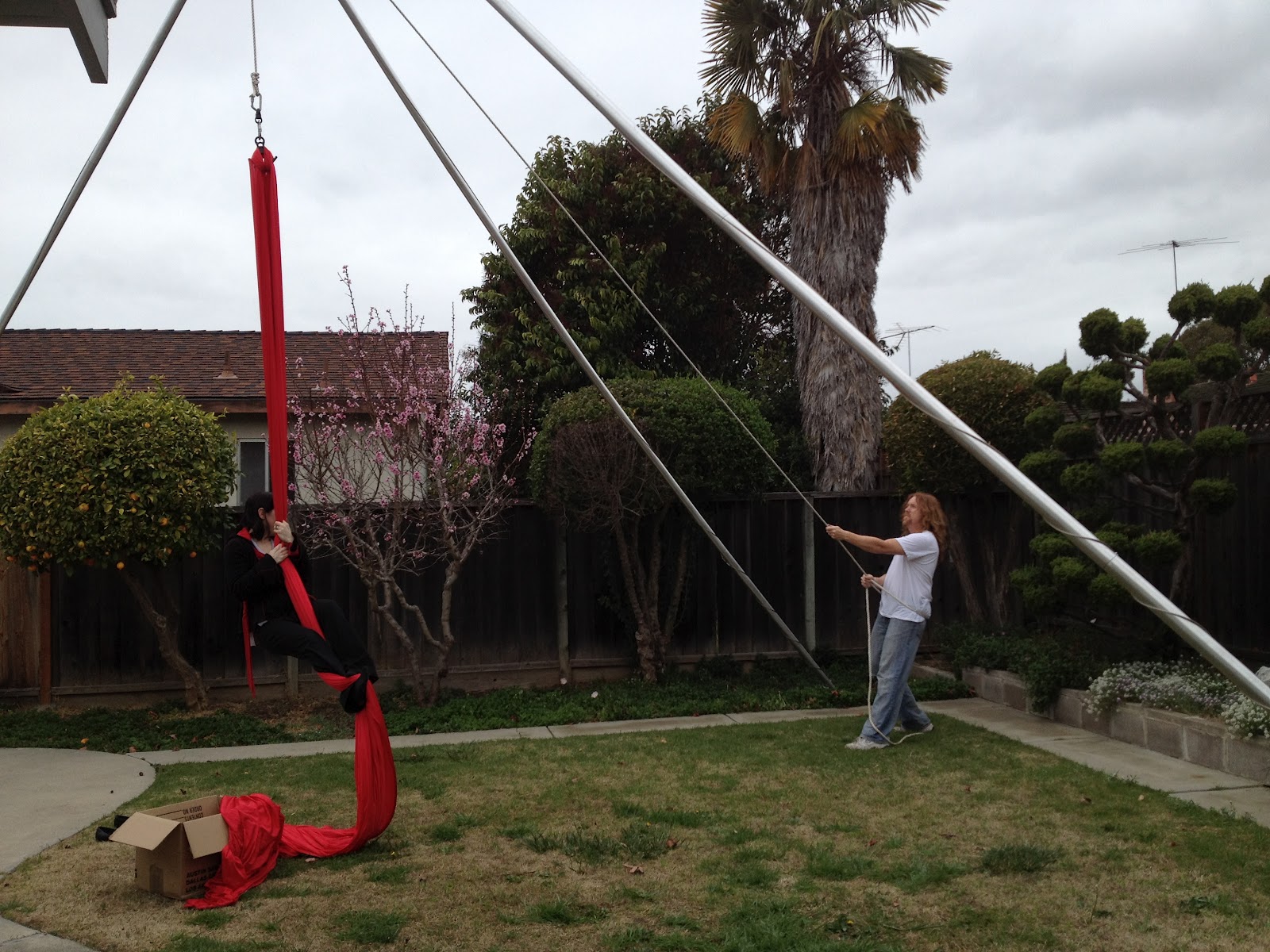 Fire Pixie Fire Performance Free Standing Aerial Rig First time