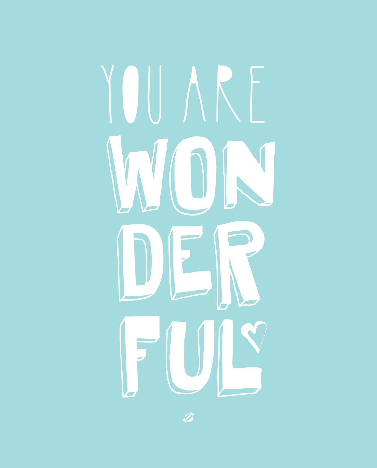 LostBumblebee ©2015 YOU ARE WONDERFUL | Free Printable | Personal Use Only.